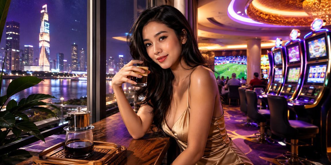 Người dùng TP Hồ Chí Minh trải nghiệm trò chơi trực tuyến bên ly cà phê buổi sáng